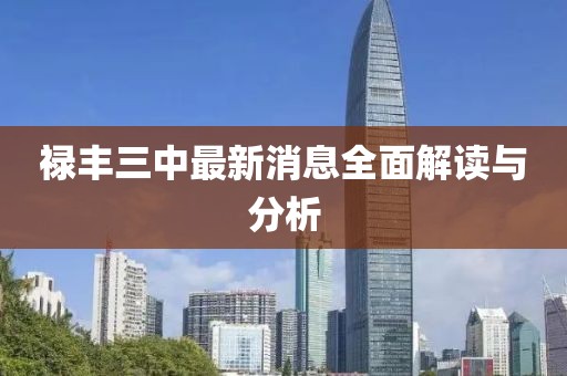 禄丰三中最新消息全面解读与分析