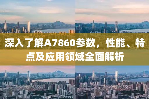 深入了解A7860参数，性能、特点及应用领域全面解析