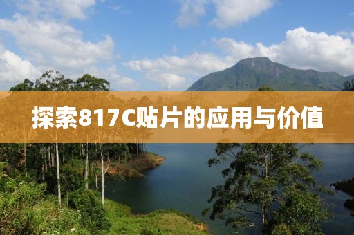 探索817C贴片的应用与价值
