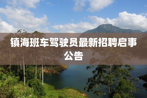 镇海班车驾驶员最新招聘启事公告