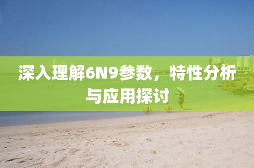 深入理解6N9参数，特性分析与应用探讨