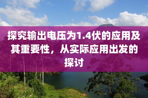 探究输出电压为1.4伏的应用及其重要性，从实际应用出发的探讨