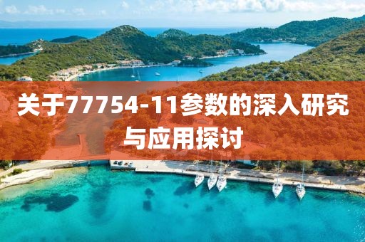 关于77754-11参数的深入研究与应用探讨