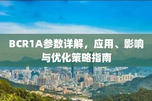 BCR1A参数详解，应用、影响与优化策略指南
