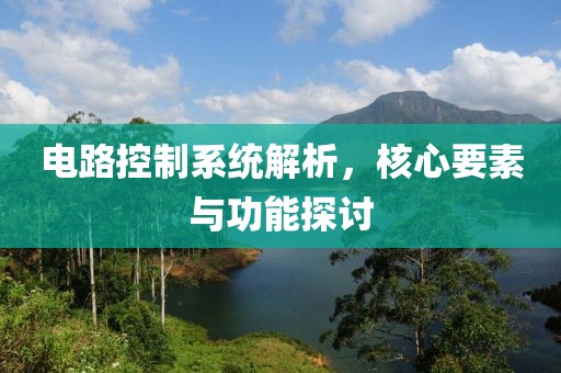 电路控制系统解析，核心要素与功能探讨