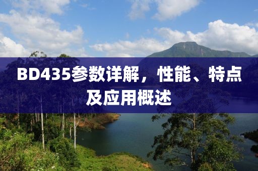 BD435参数详解，性能、特点及应用概述