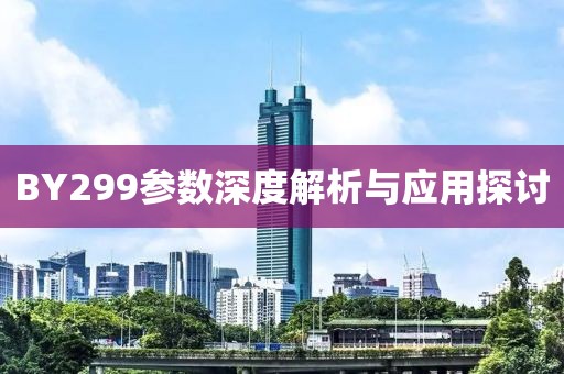 BY299参数深度解析与应用探讨