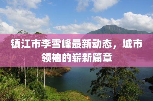 镇江市李雪峰最新动态，城市领袖的崭新篇章