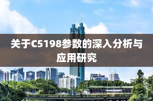关于C5198参数的深入分析与应用研究