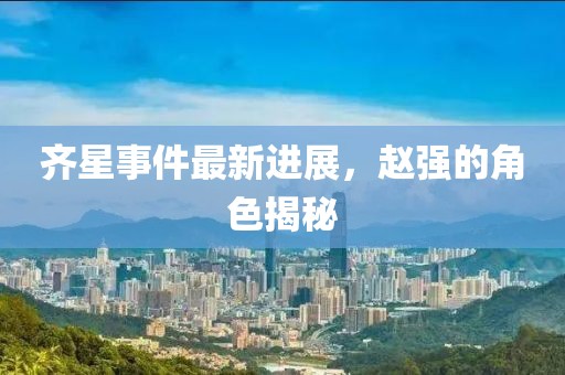 齐星事件最新进展，赵强的角色揭秘