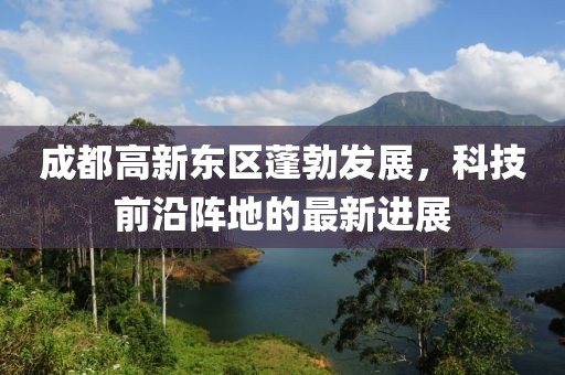 成都高新东区蓬勃发展，科技前沿阵地的最新进展
