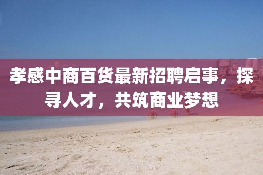 孝感中商百货最新招聘启事，探寻人才，共筑商业梦想