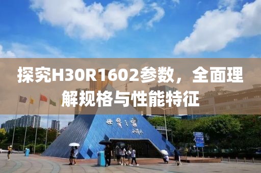 探究H30R1602参数，全面理解规格与性能特征
