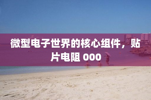 微型电子世界的核心组件，贴片电阻 000