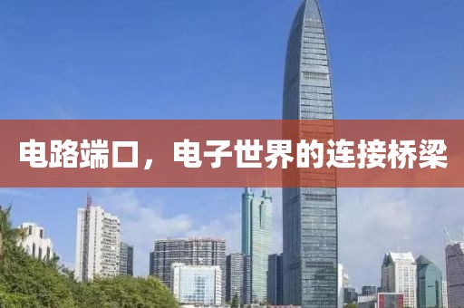 电路端口，电子世界的连接桥梁