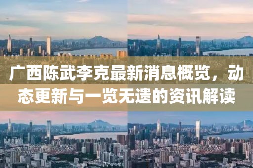 广西陈武李克最新消息概览，动态更新与一览无遗的资讯解读