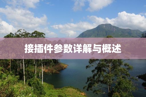 接插件参数详解与概述