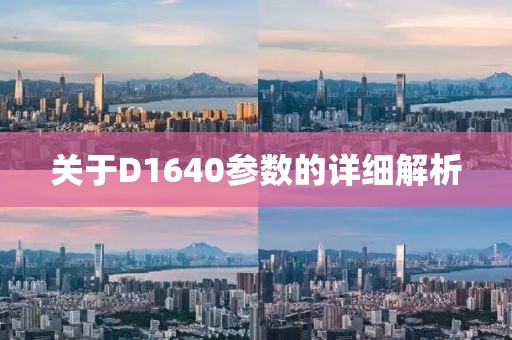 关于D1640参数的详细解析
