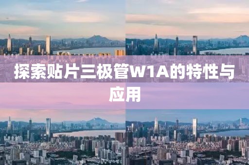 探索贴片三极管W1A的特性与应用