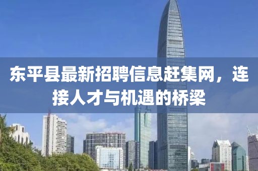 东平县最新招聘信息赶集网，连接人才与机遇的桥梁