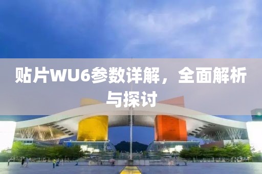 贴片WU6参数详解，全面解析与探讨