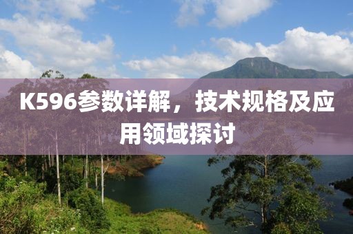 K596参数详解，技术规格及应用领域探讨