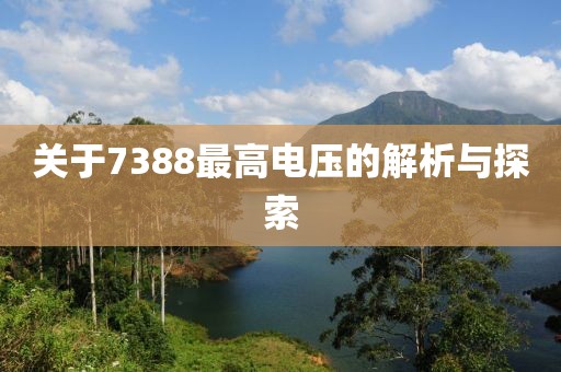 关于7388最高电压的解析与探索