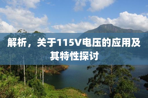 解析，关于115V电压的应用及其特性探讨