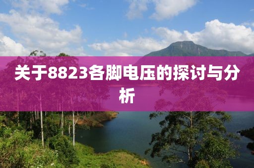 关于8823各脚电压的探讨与分析