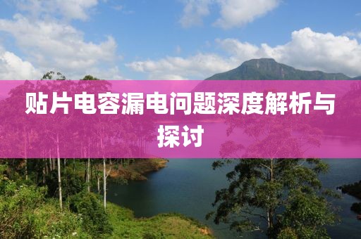 贴片电容漏电问题深度解析与探讨