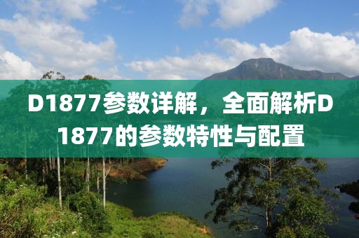 D1877参数详解，全面解析D1877的参数特性与配置
