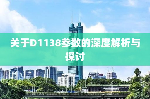 关于D1138参数的深度解析与探讨
