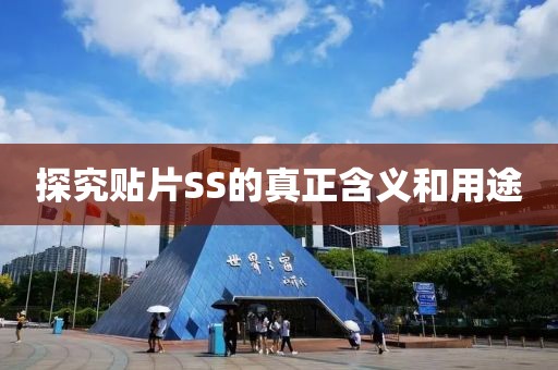 探究贴片SS的真正含义和用途