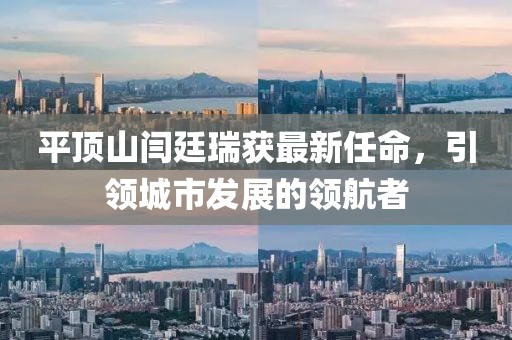 平顶山闫廷瑞获最新任命，引领城市发展的领航者
