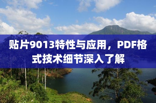 贴片9013特性与应用，PDF格式技术细节深入了解