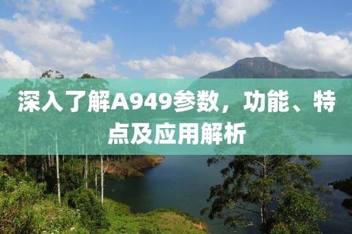 深入了解A949参数，功能、特点及应用解析