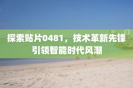 探索贴片0481，技术革新先锋引领智能时代风潮