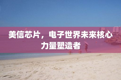 美信芯片，电子世界未来核心力量塑造者