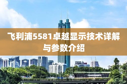 飞利浦5581卓越显示技术详解与参数介绍