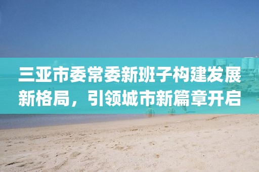 三亚市委常委新班子构建发展新格局，引领城市新篇章开启