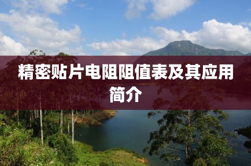 精密贴片电阻阻值表及其应用简介