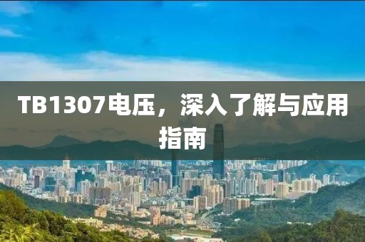 TB1307电压，深入了解与应用指南
