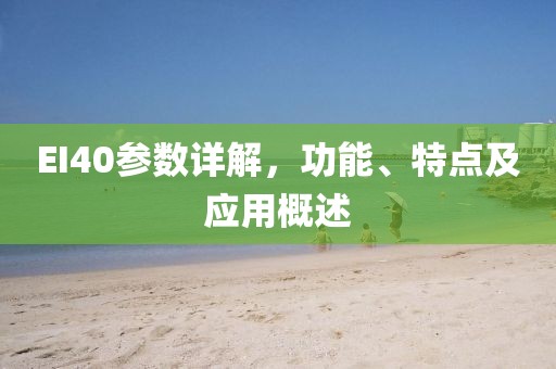EI40参数详解，功能、特点及应用概述