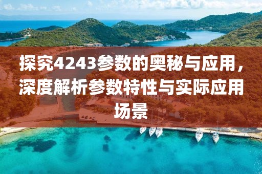 探究4243参数的奥秘与应用，深度解析参数特性与实际应用场景