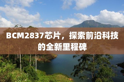 BCM2837芯片，探索前沿科技的全新里程碑