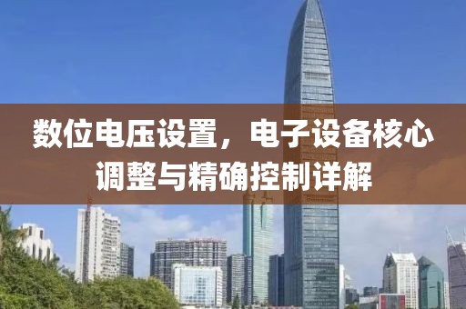 数位电压设置，电子设备核心调整与精确控制详解