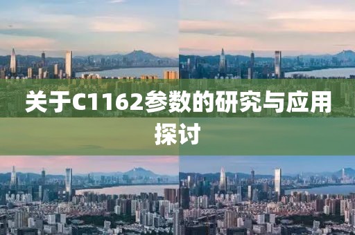 关于C1162参数的研究与应用探讨