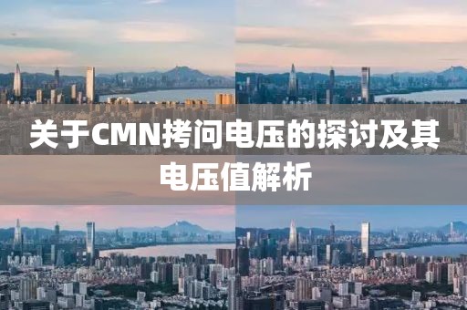 关于CMN拷问电压的探讨及其电压值解析