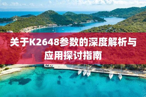 关于K2648参数的深度解析与应用探讨指南