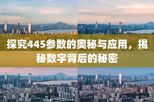 探究445参数的奥秘与应用，揭秘数字背后的秘密